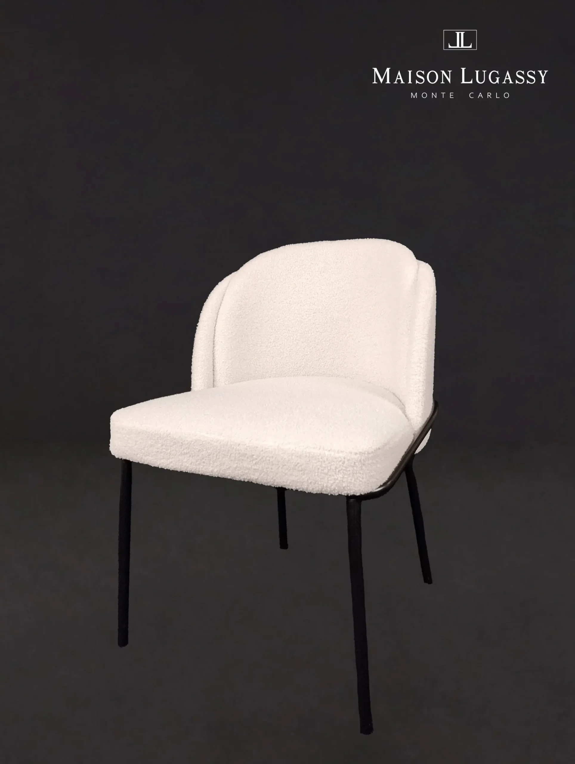 Chaise de repas "Honoré" avec ses pieds fins et cintrés