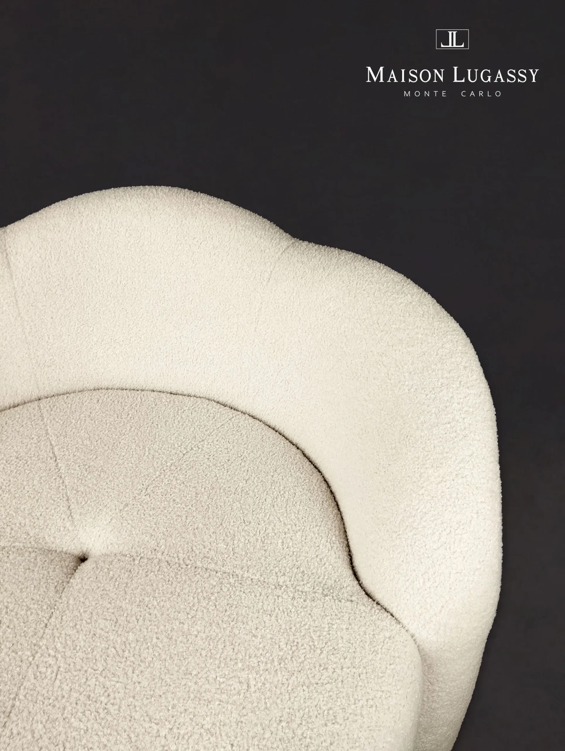 Détail sublime de la matière du Pouf "love"