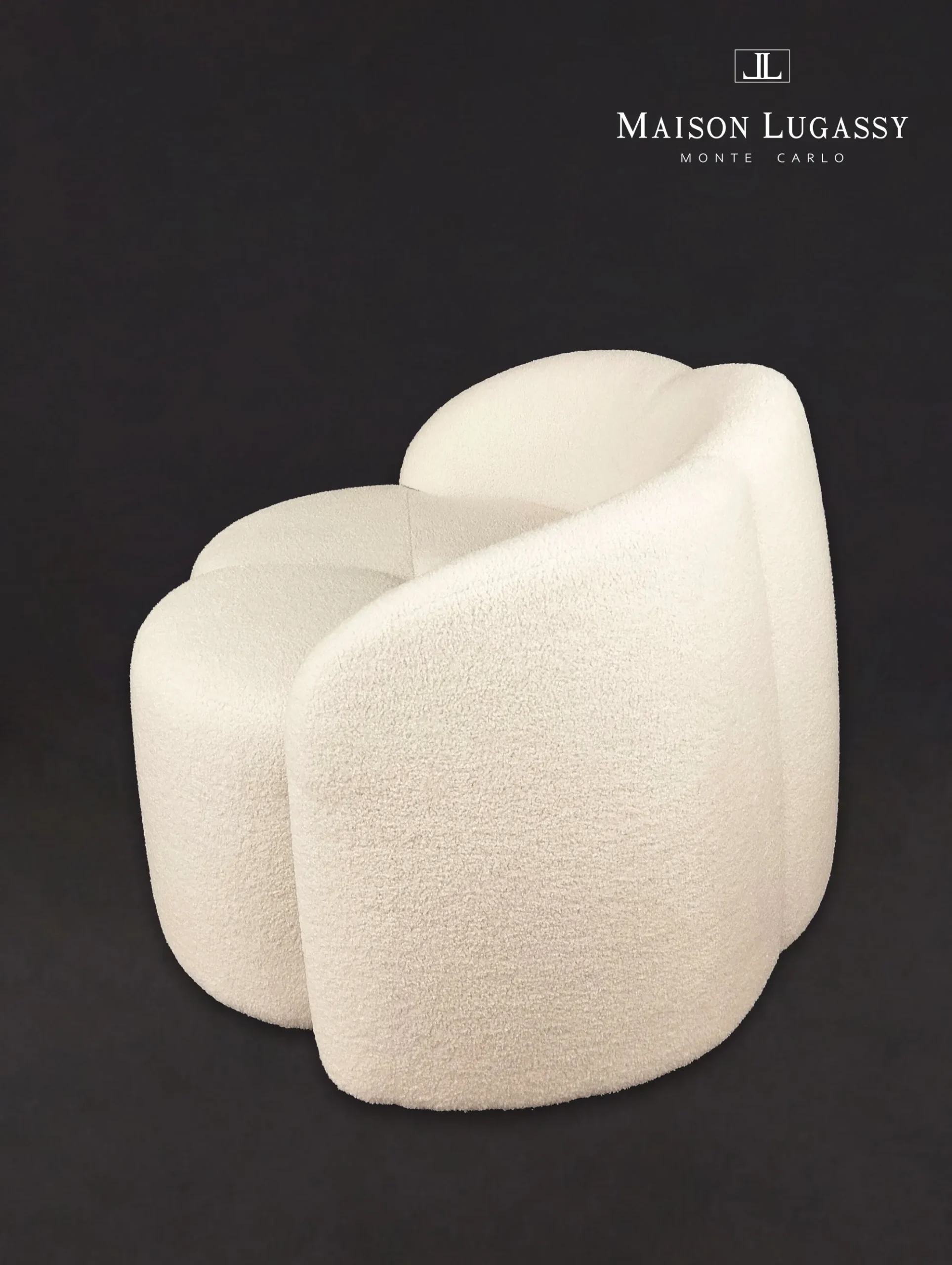 Pouf "Grace" vue de profil