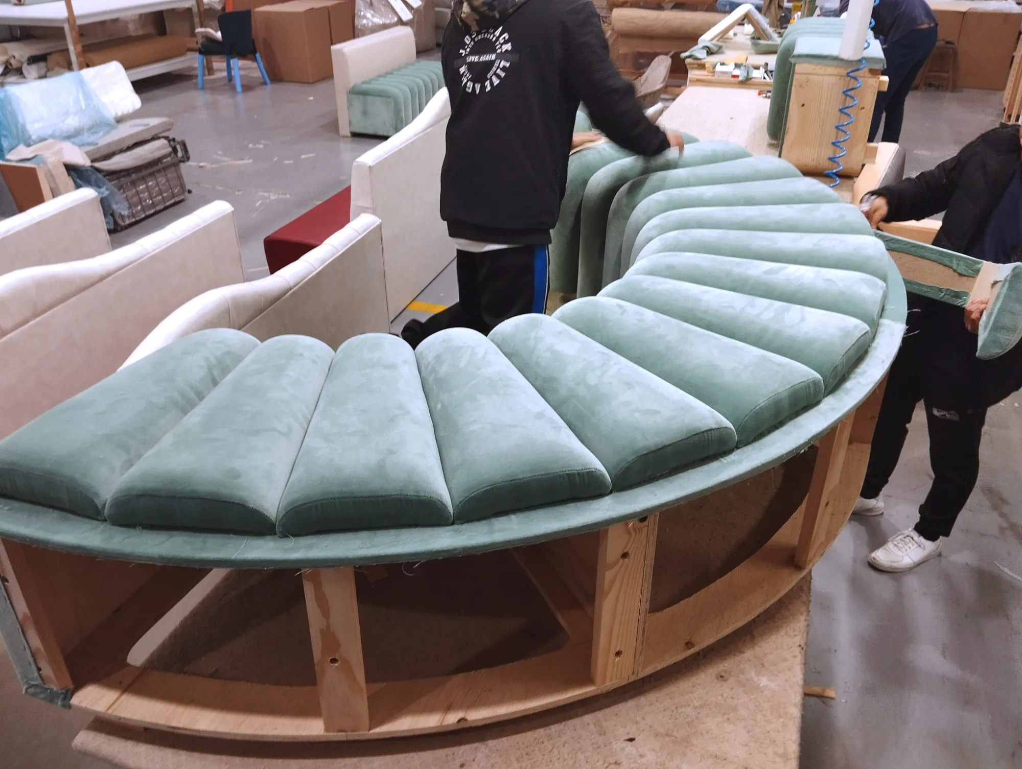 Recouvrement en tissu haut de gamme pour l'assise du canapé